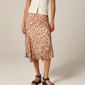 J. Crew Leopard Print Maxi Skirt - Brown/Tan